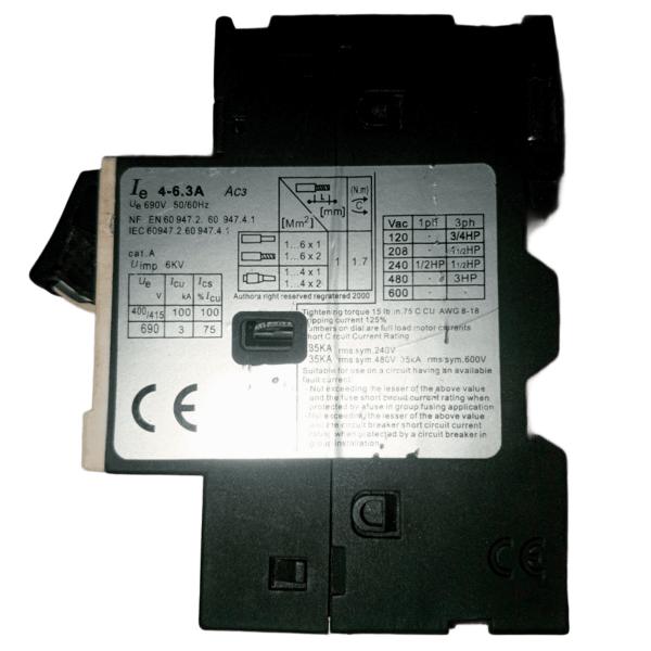 Guardamotor Regulable 4-6.3A CSQ