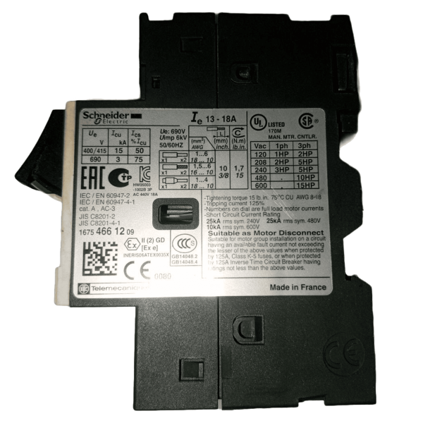 Guardamotor Trifásico Regulable Schneider Electric